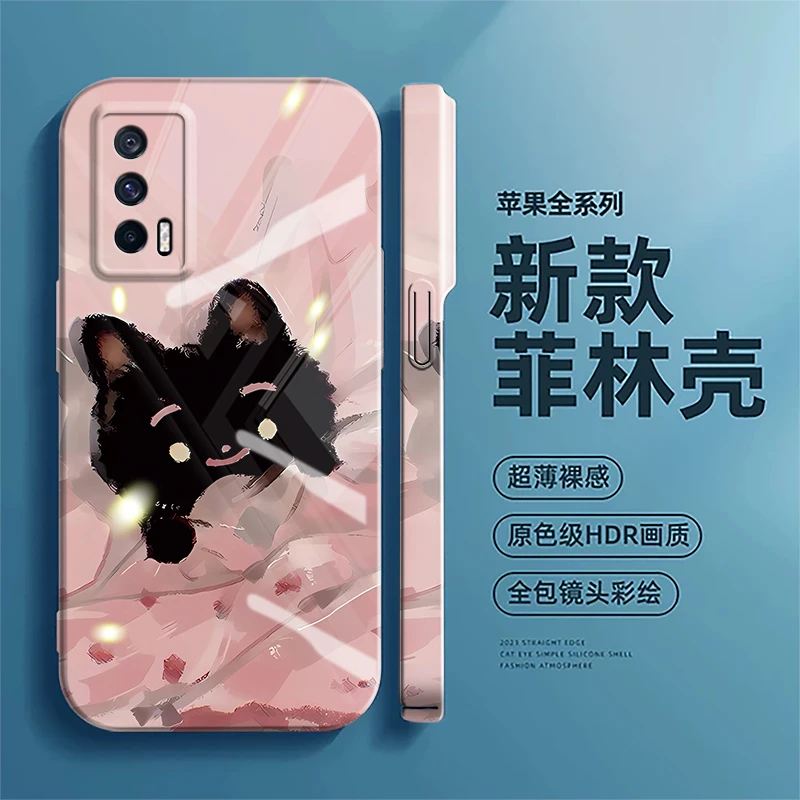 适用VIVOiQOONeo5手机壳黑猫新款菲林壳网红潮情侣高级感创意防摔