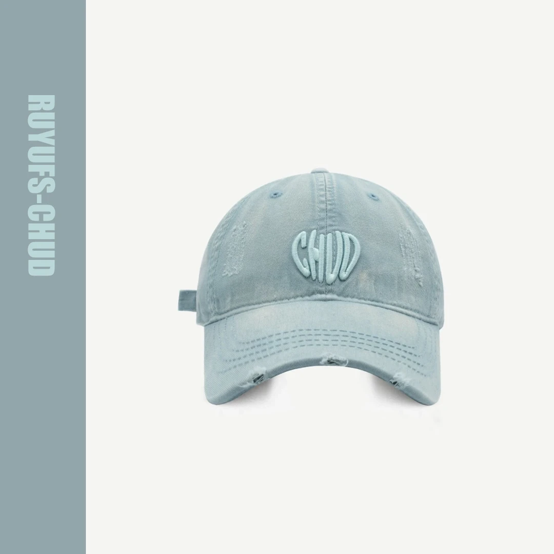 高品质水洗做旧立体字母刺绣棒球帽子女休闲百搭个性情侣鸭舌帽男