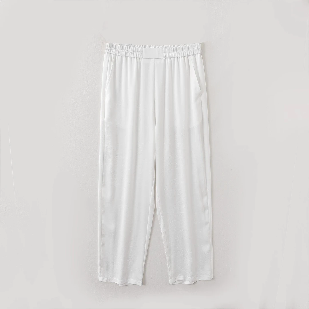 240斤大码女裤夏季新款宽松休闲直筒裤高腰显瘦百搭九分妈妈裤