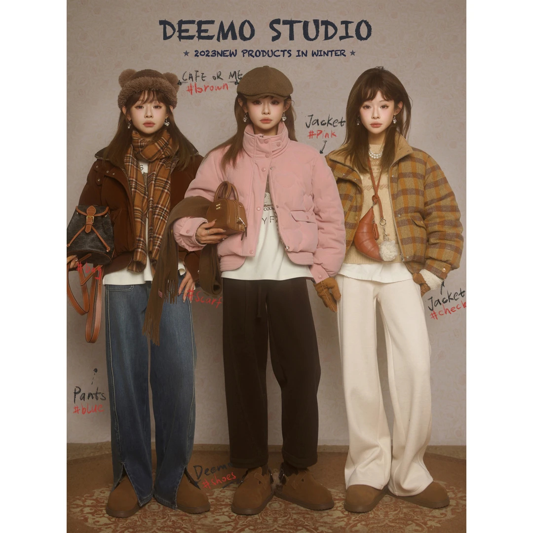 DEEMO加色！口碑复活夹心欧包原创两面穿90白鸭绒羽绒服 WZ1678