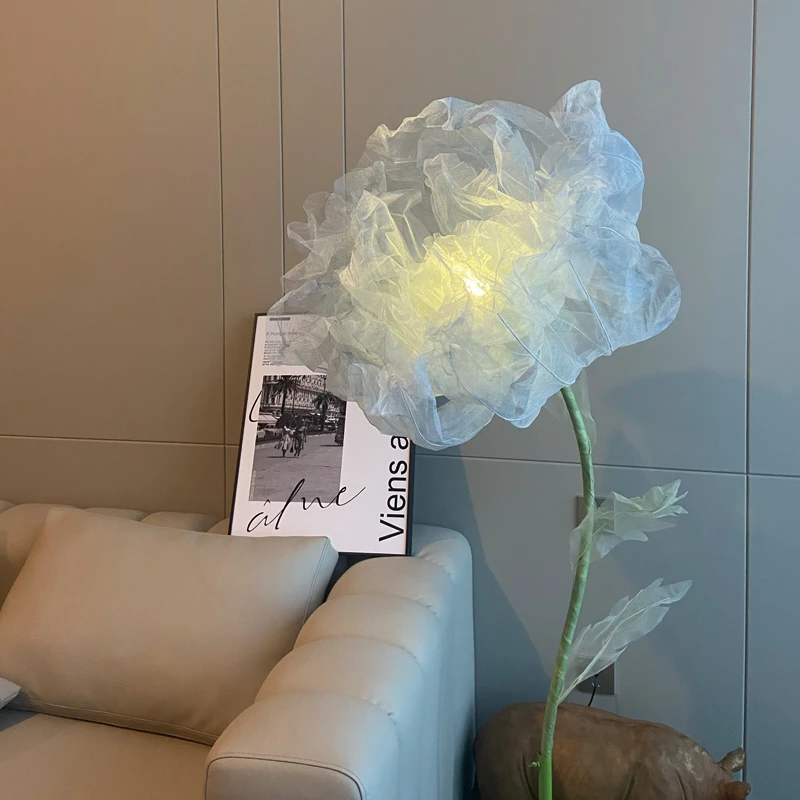 自动开合仿真花星空纱落地氛围灯户外商场家居品质婚礼布置装饰花