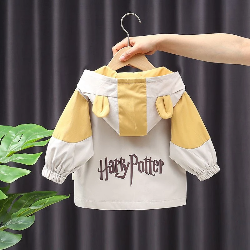 男童连帽中长款外套宝宝春秋季可爱韩版上衣婴儿小童男孩休闲衣服