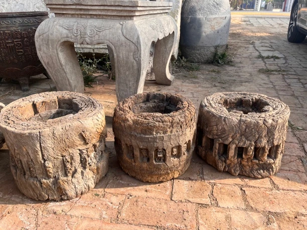 老榆木自然风化老车轴一物一拍链接(不包邮）