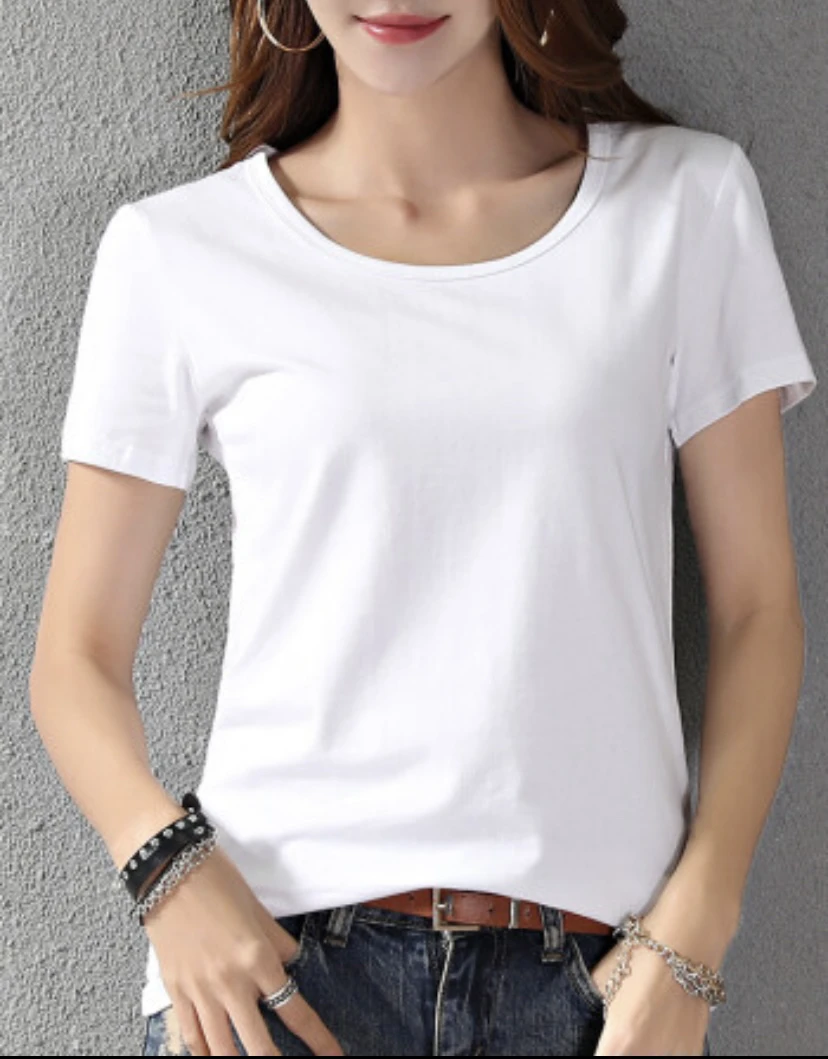 辉姐孤品/夏季潮流时尚宽松版男女同款白色t恤纯棉