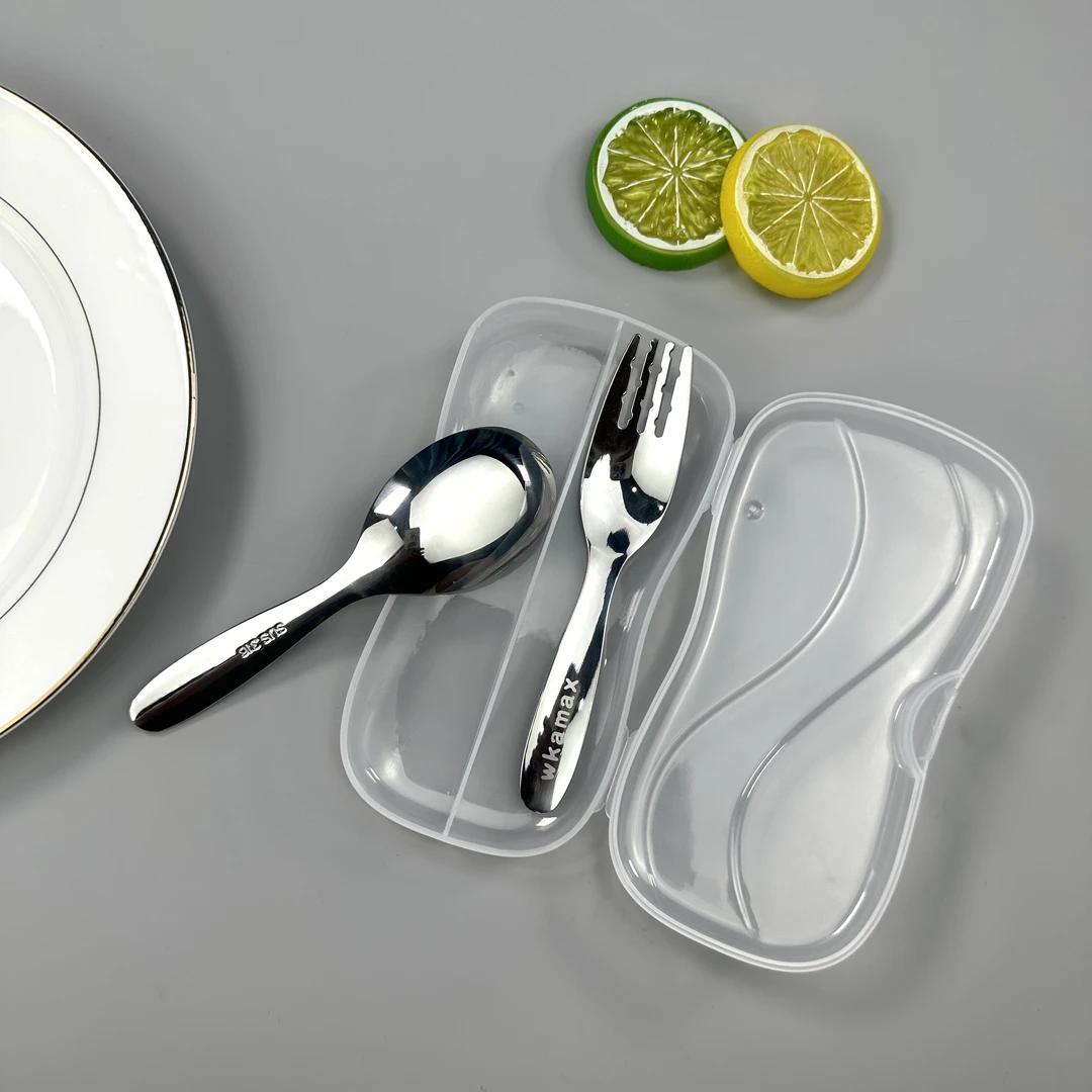 【直播间】儿童316抗菌级叉子勺子套装短柄学生幼儿新款便携