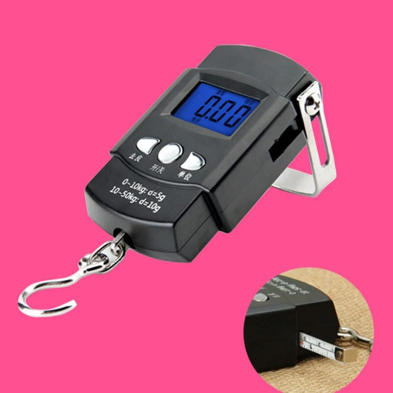 带米尺手提秤 便携式 行李秤 手提电子秤 商用快递秤小型 快递称