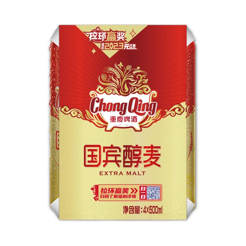 重庆啤酒国宾醇麦4连包 500ml*4
