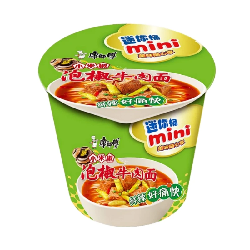 康师傅泡椒牛肉MINI桶面