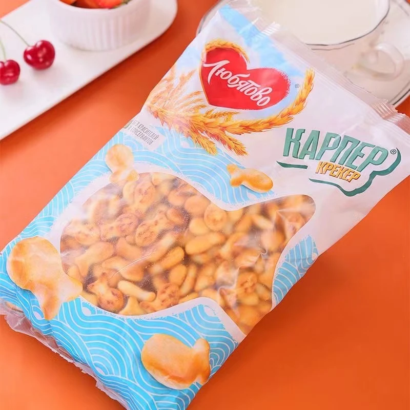 俄罗斯进口饼干小鱼造型趣玩饼干休闲零食