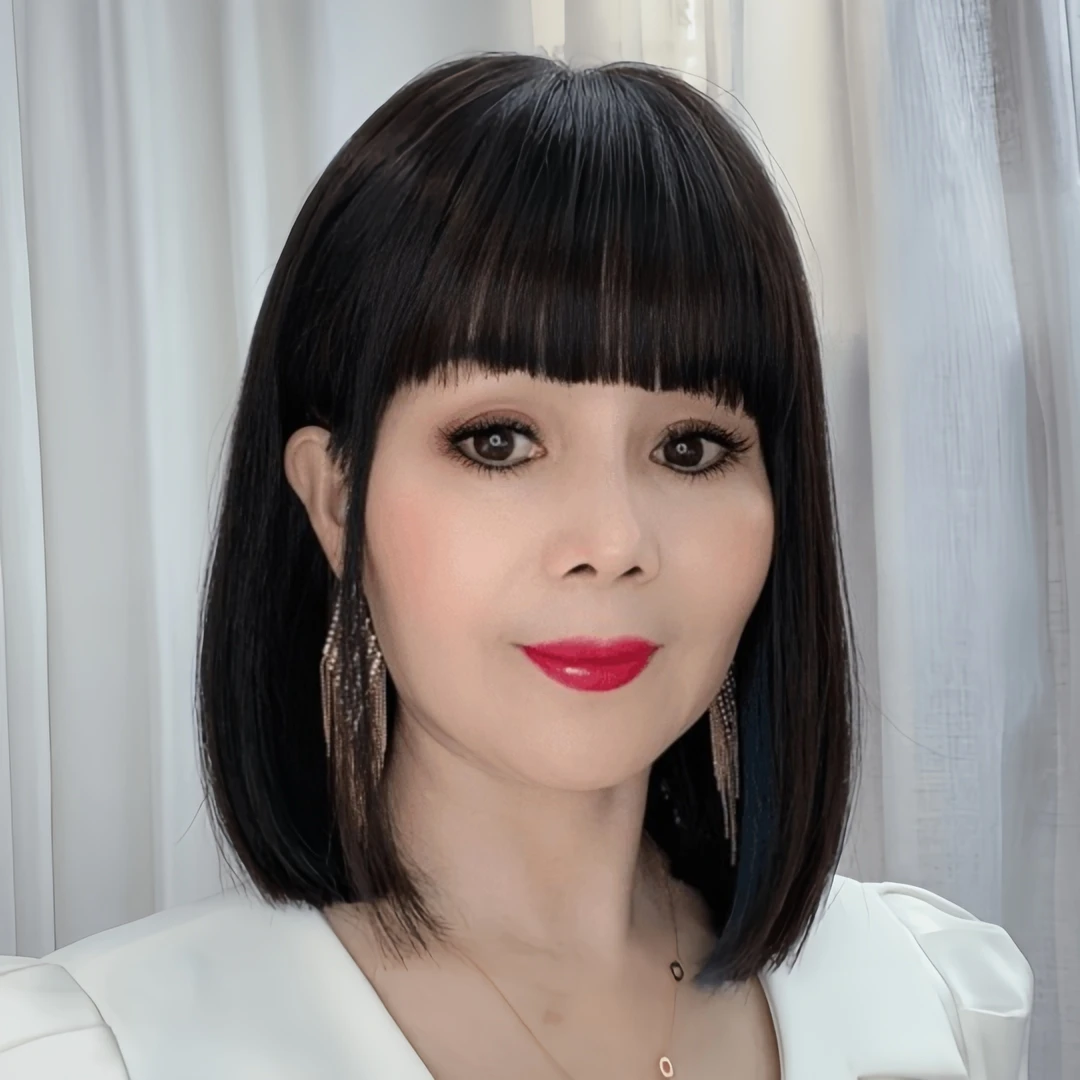 【齐脸颊中发】任意烫染定制超A款锁骨发假发手工全真发轻薄发套