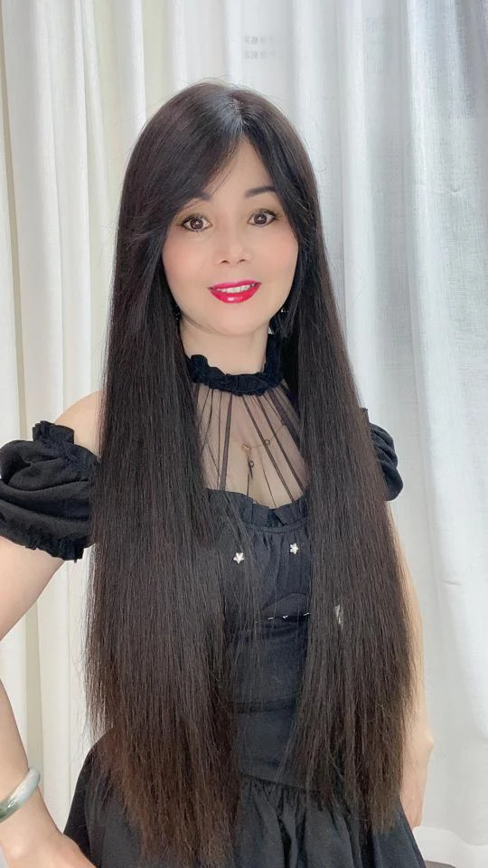 【齐腰超长发】任意烫染定制超长发假发手工全真发轻薄透气发套