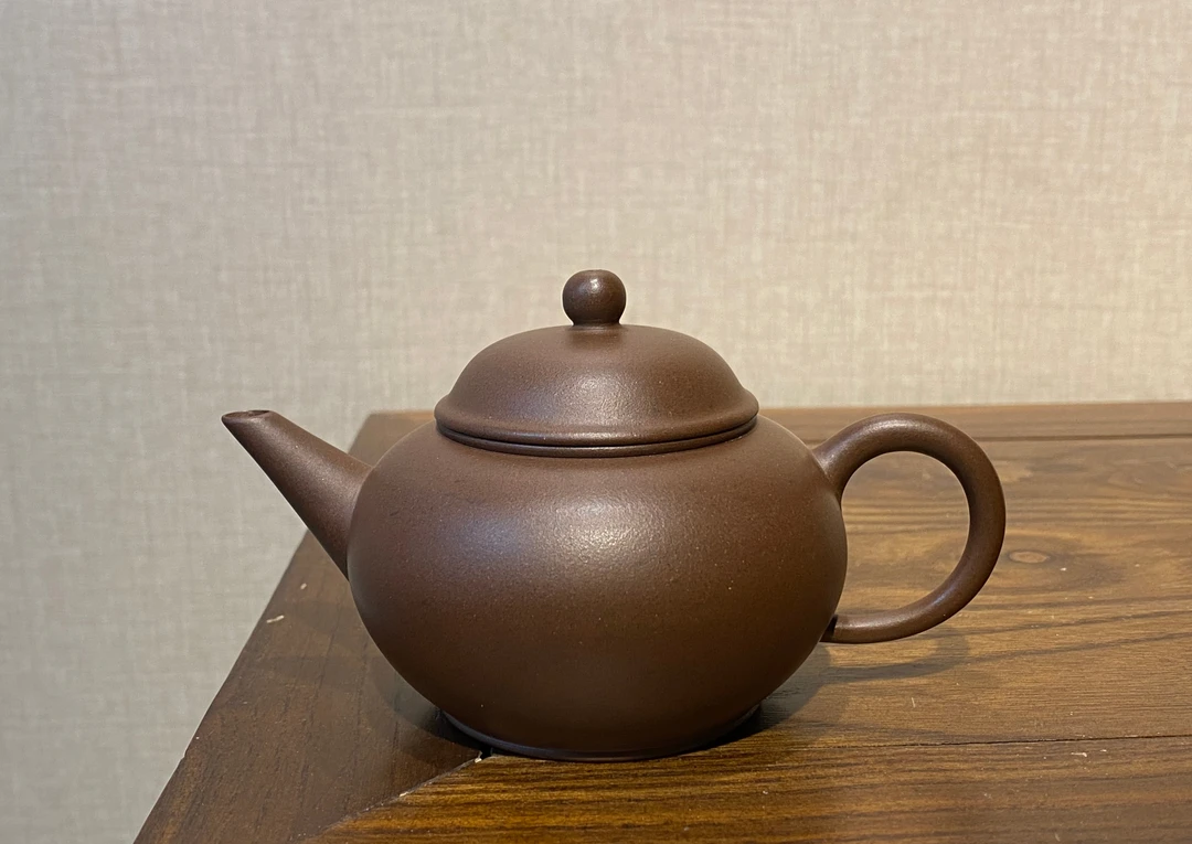 薄胎水平壶老紫泥莲子壶紫砂壶150cc手制宜兴紫砂壶茶具泡茶壶