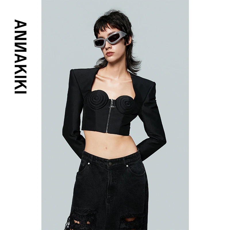 ANNAKIKI 3D螺旋杯短西装3D2T0205H240