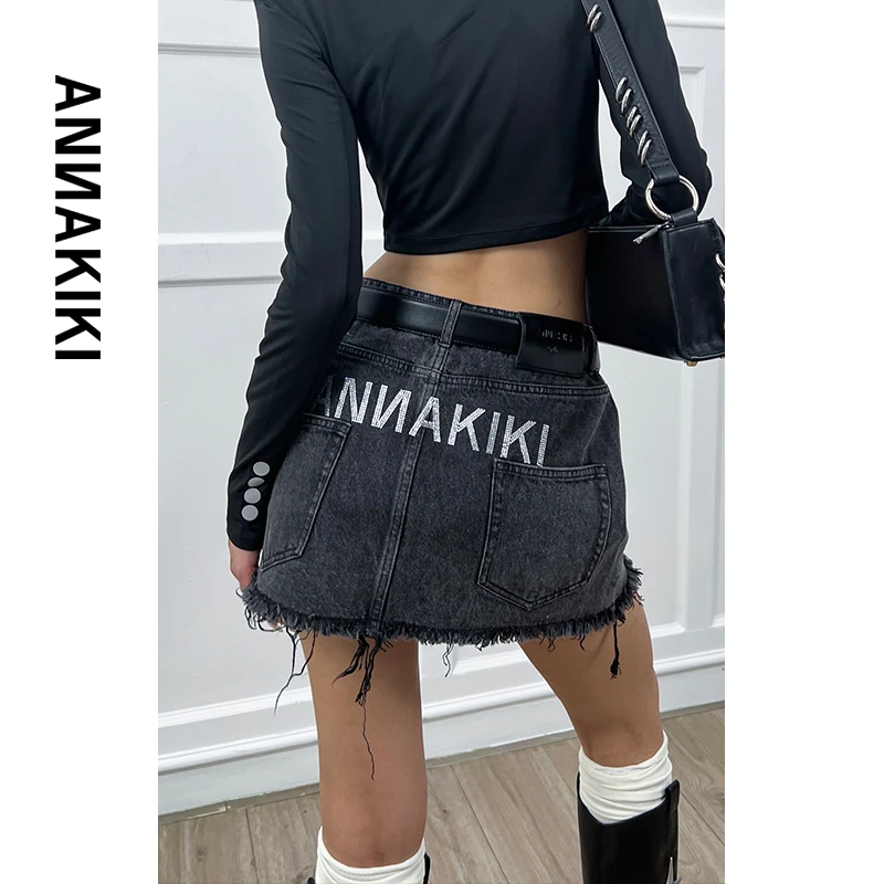 【AUNISEX 专属】ANNAKIKI 低腰烫钻半裙3B31131569A