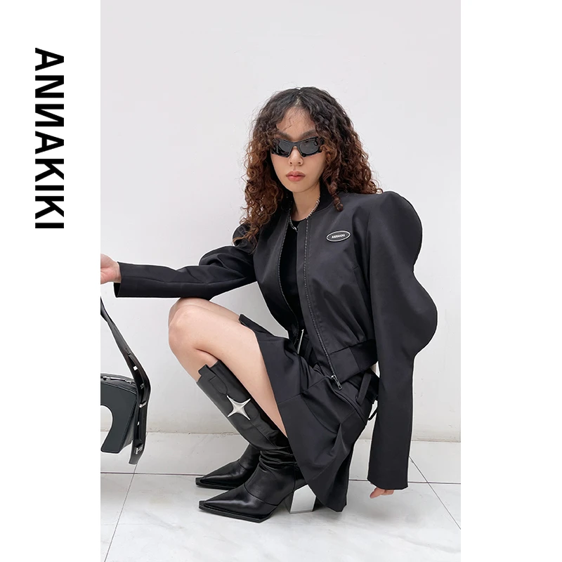 【AUNISEX专属】 ANNAKIKI 3D波浪袖短外套 3C1B0614H023