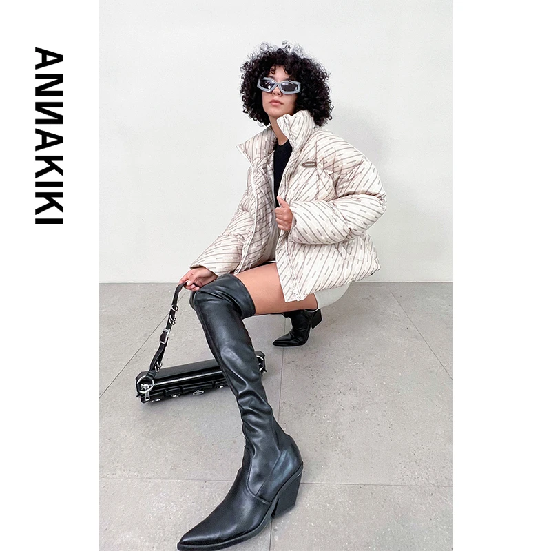 年度折上折！// ANNAKIKI 老花羽绒服外套 3C4B1439H067