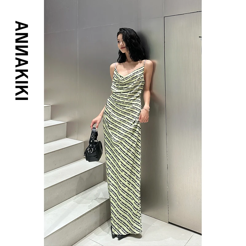 【UUUUP专属】x ANNAKIKI醋酸monogram链条吊带裙3D2A0826H310