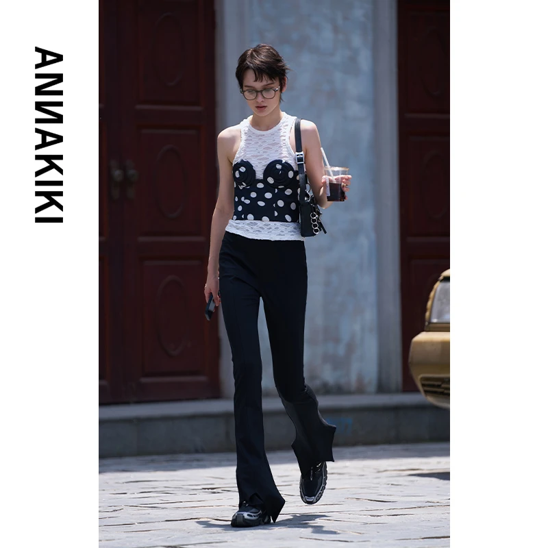 【AUNISEX 专属】Ｘ ANNAKIKI小众设计星型下脚长裤3B41233099A