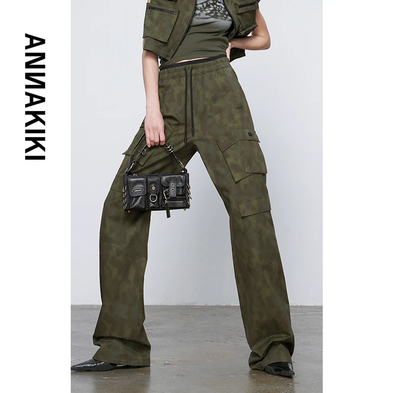 【COCO精选】ANNAKIKI 复古迷彩工装长裤3D3B1233H505