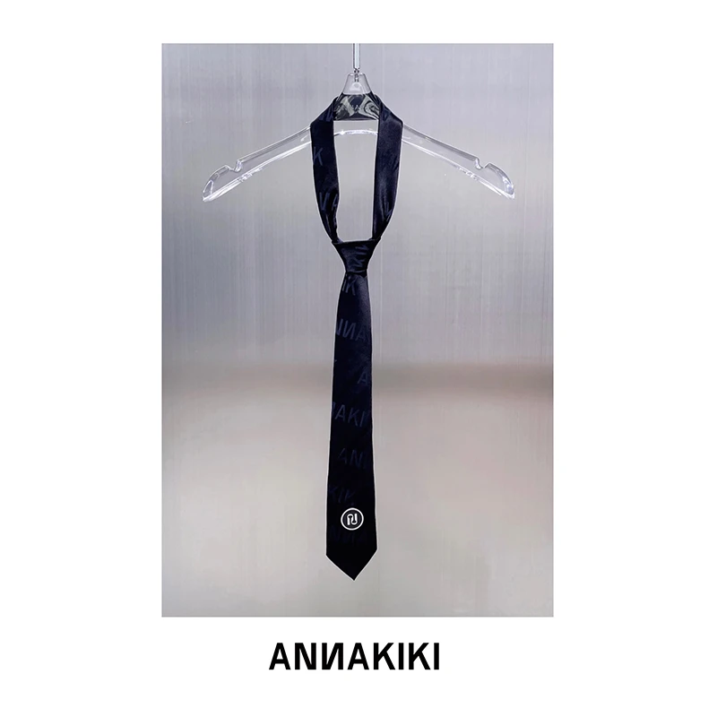 ANNAKIKI暗纹提花LOGO领带 3A41967569A