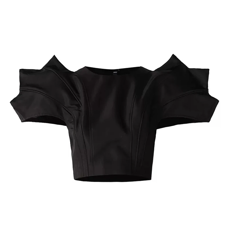 【AUNISEX 专属】小众3D立体音波廓形短款上衣女3A20204045A