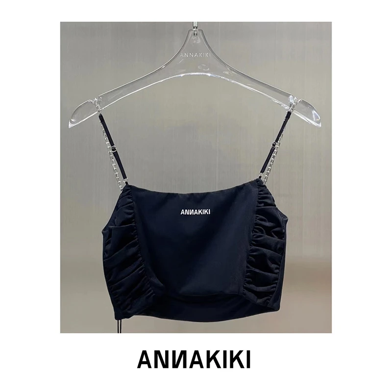 芦芦x ANNAKIKI抽褶链条背心 3B20511077A