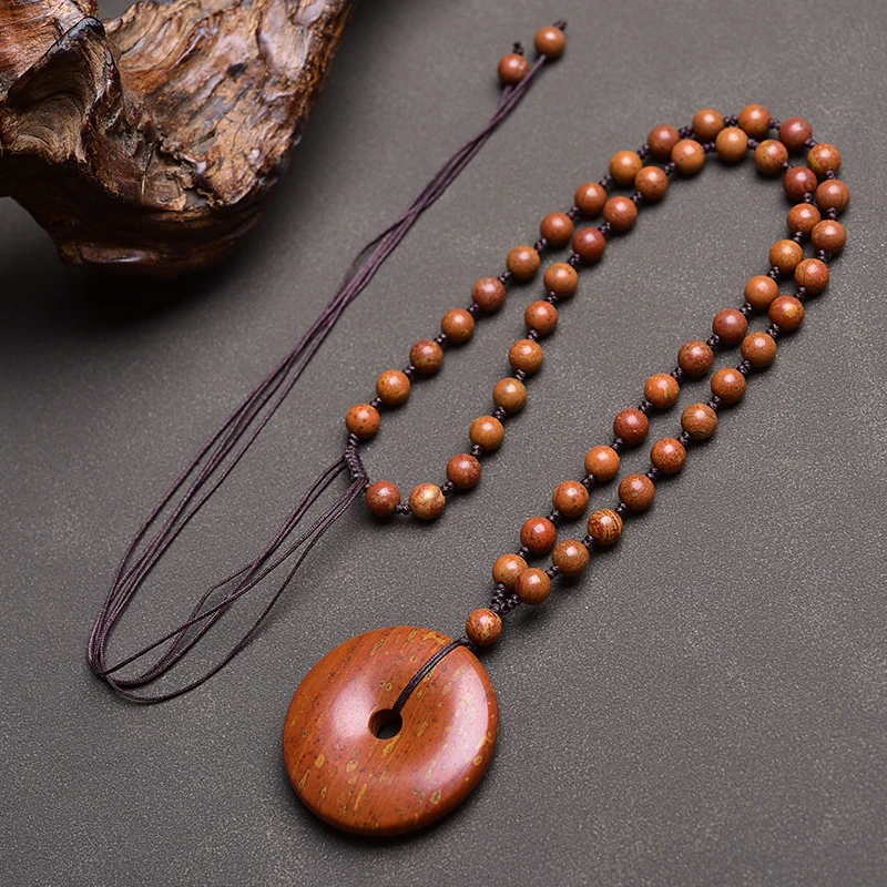 平安扣金刚结可调节手编链吊坠--天然泗水精品手工原石打磨而成