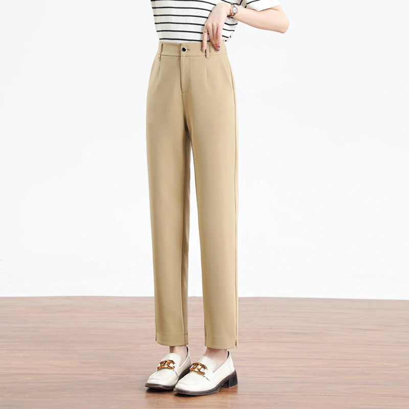 法棍裤女夏季2024新款爆款垂感九分小个子薄款时尚显瘦直筒烟管裤