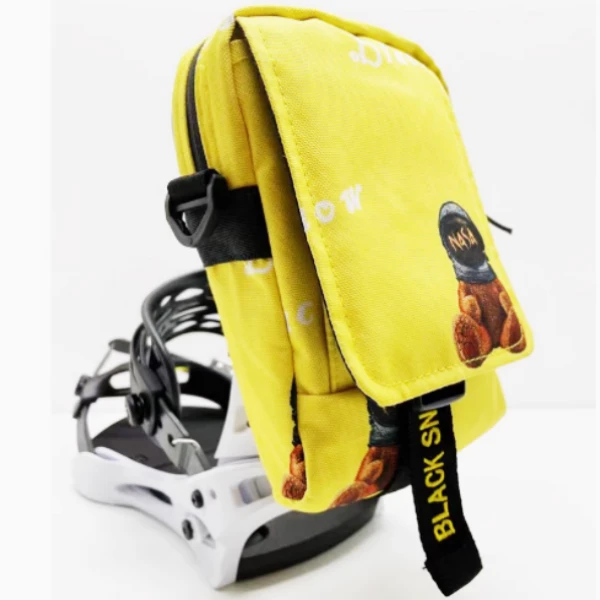 BLACK SNOW滑雪小挎包固定器背包单双板滑雪双板韩国潮款反光挎包