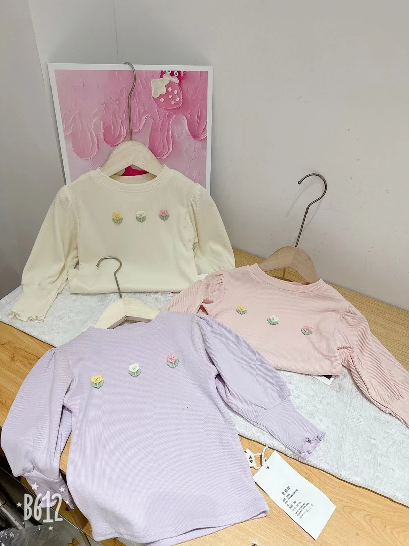 女童春秋秋冬时尚百搭长袖打底衫—偶有微瑕介意慎拍