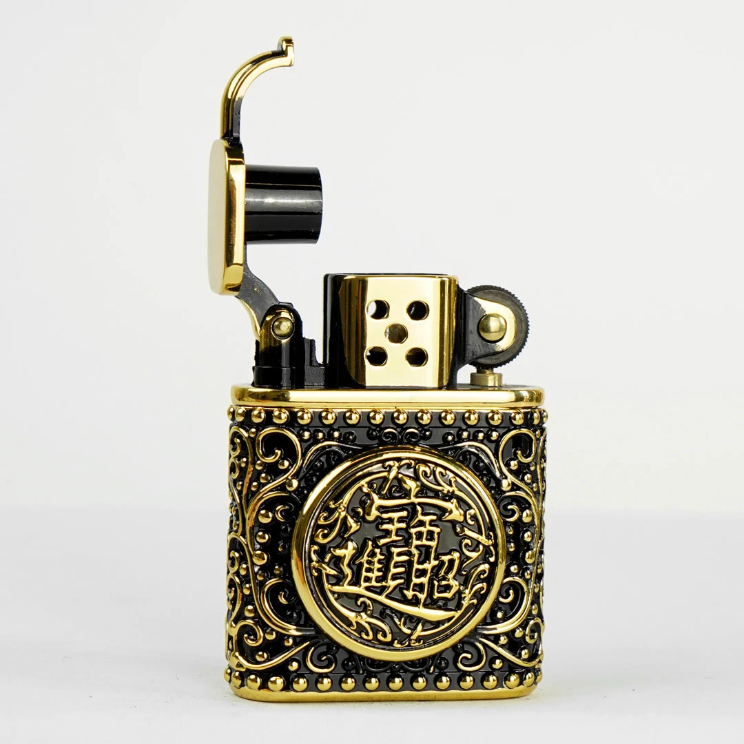 佐罗ZORRO盔甲刻字老九门复古老式精雕防风煤油打火机 Z506-634E