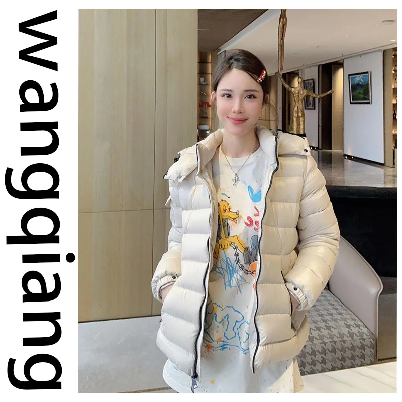 杏色冬季保暖连帽显瘦短款外套
