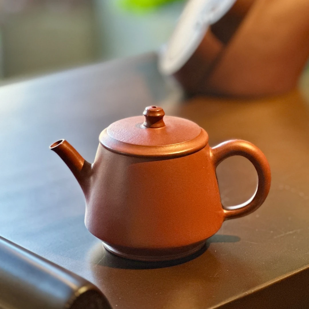 宜兴紫砂黄龙山原矿大红袍庞红俊全手工手工制作高石瓢奇趣紫砂壶