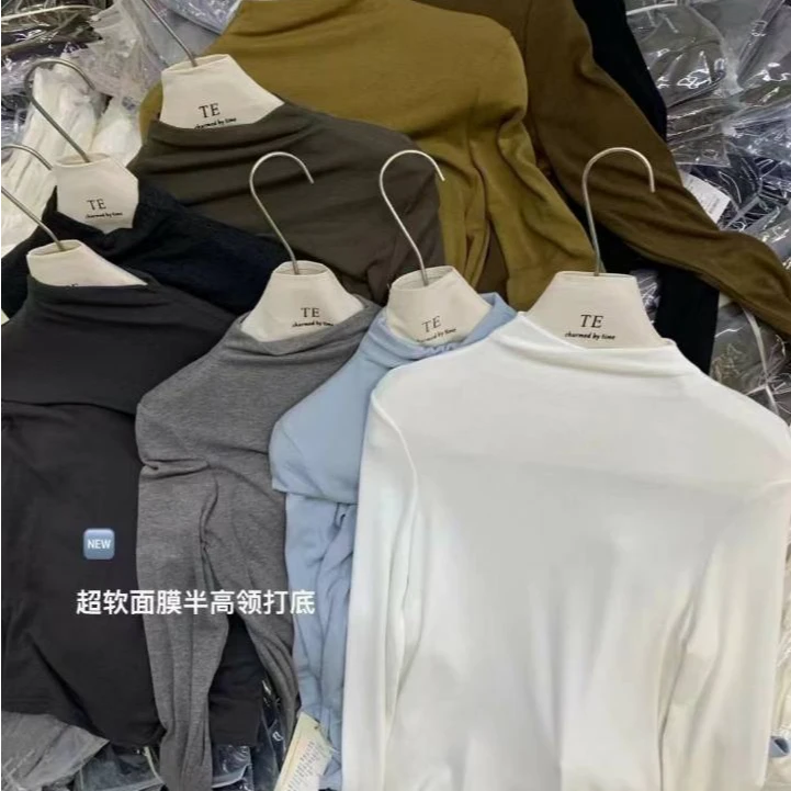 O.ni实体线下爆款韩系【高领打底上衣】