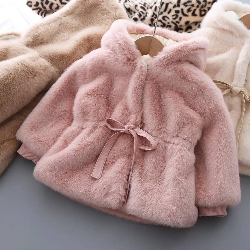 女宝宝冬装女童外套秋冬一岁宝宝冬季衣服小童加绒加厚棉衣毛毛衣