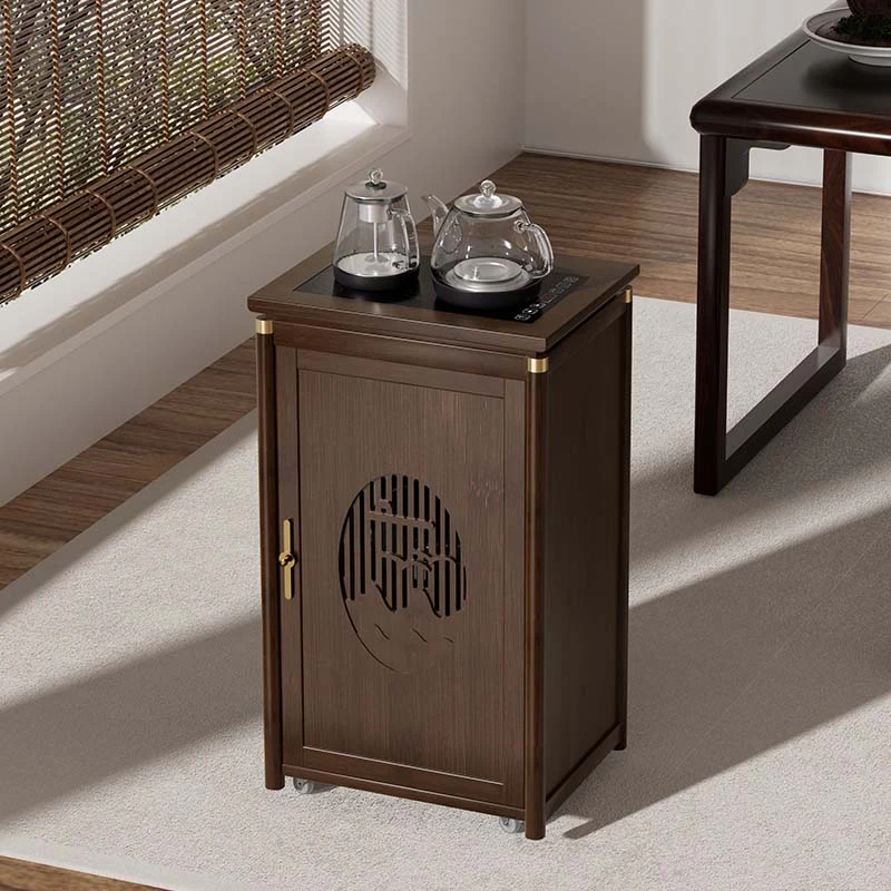 移动小茶桌茶台客厅家用茶水柜阳台烧水壶一体茶几柜茶桌边柜套装