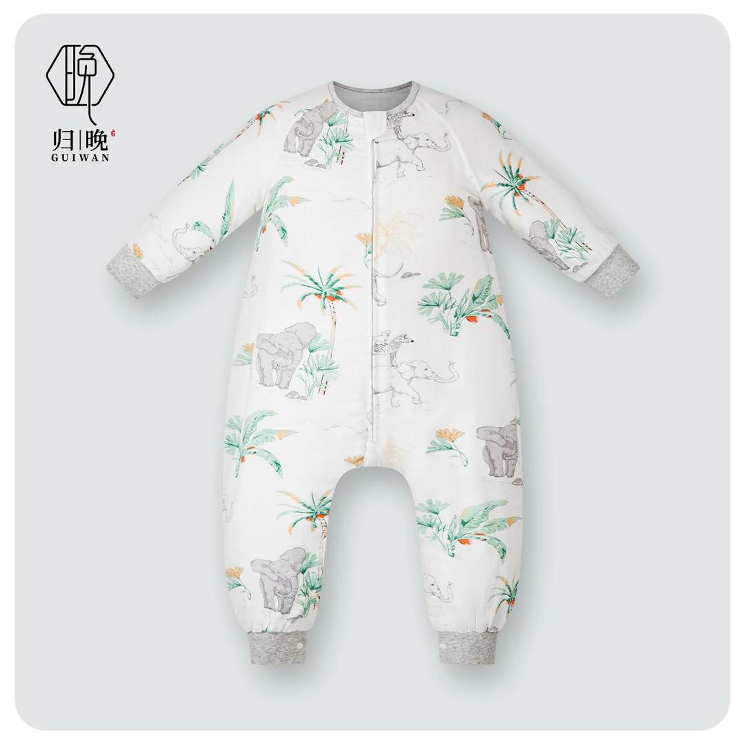 【仓播福利场 柔软竹棉】宝宝睡袋竹棉纱布防踢被儿童夏季分腿