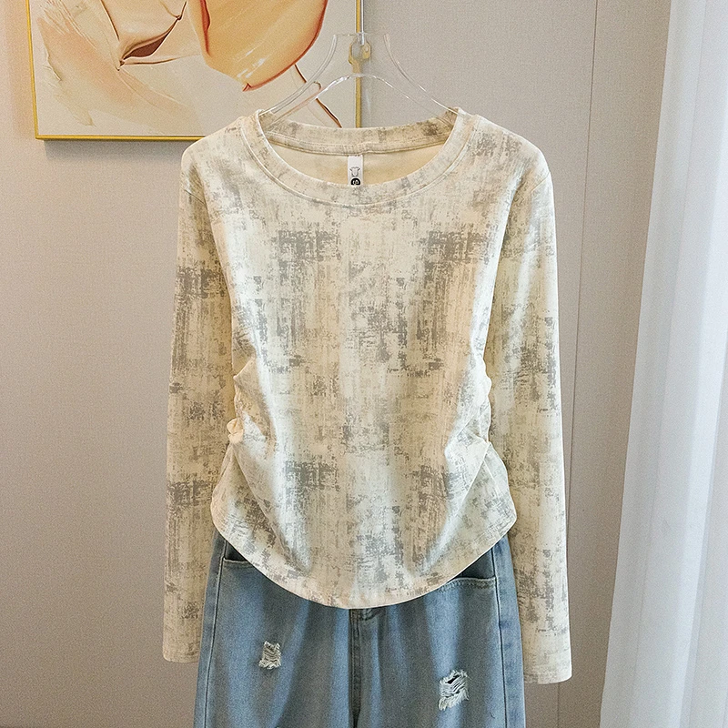 yoewshean/羽媗微胖妹妹大码女装显瘦修身新款百搭长袖内搭打底衫