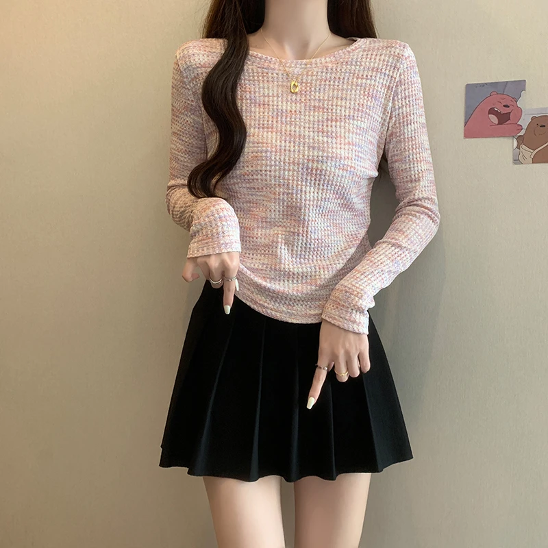 yoewshean/羽媗微胖妹妹大码女装显瘦修身新款百搭长袖内搭打底衫