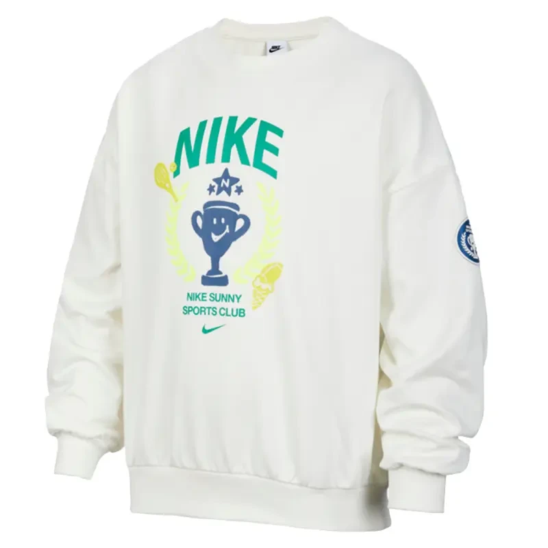 NIKE/耐克男女童大童秋季针织圆领长袖运动宽松卫衣HV5268-133