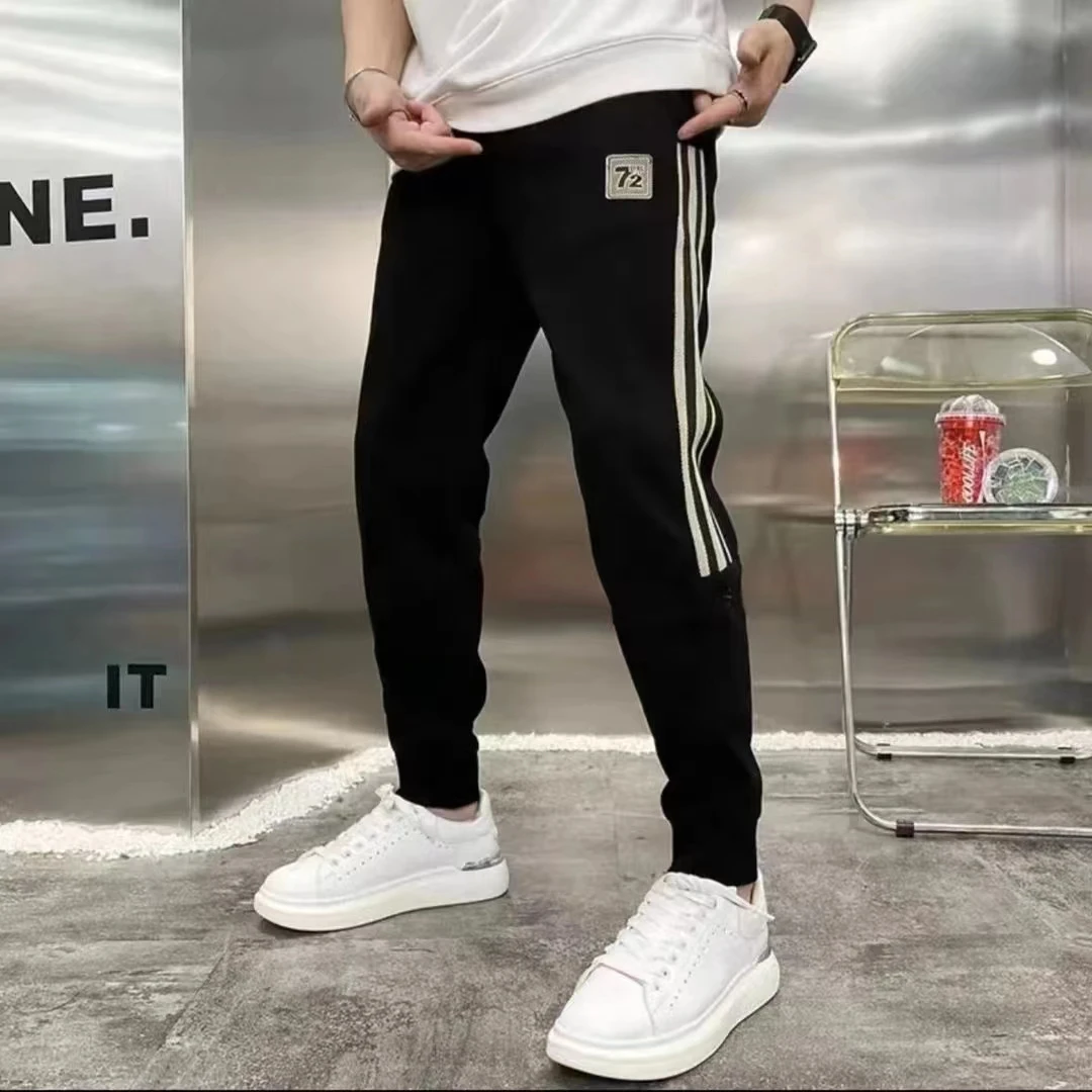 高品质春秋季百搭男士修身微宽松运动休闲潮流时尚休闲裤束脚卫裤