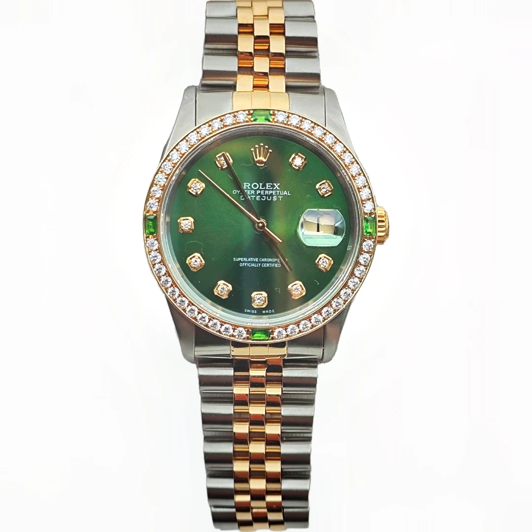 99新 Rolex/劳力士 日志/ 16233/间金/后镶钻/36mm/自动机械
