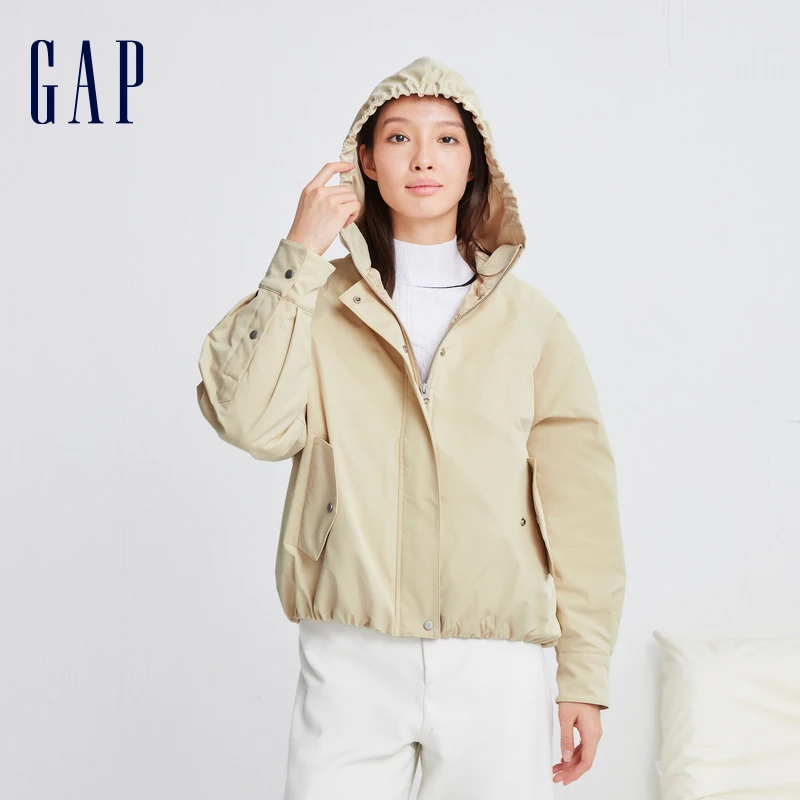 Gap时尚宽松中长款连帽外套上衣春日休闲风889888