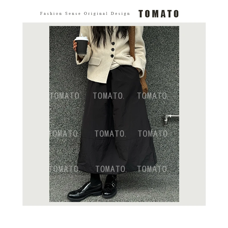 【TomoTo】品味秋冬新款高腰显瘦宽松休闲百搭蓬蓬半身裙Q24D2187