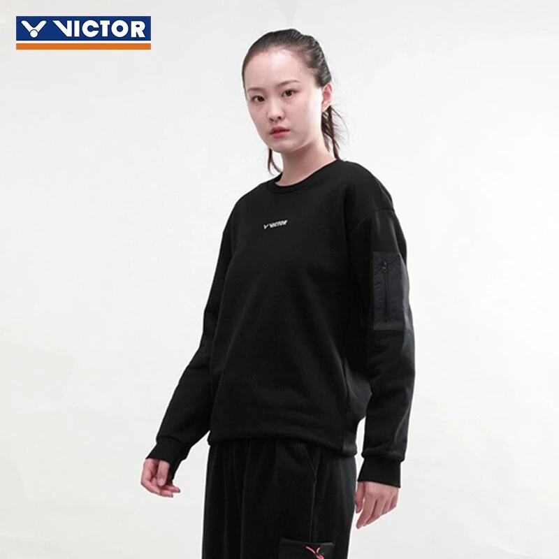 VICTOR/威克多羽毛球服圆领时尚圆领系列针织运动卫衣 T-15104