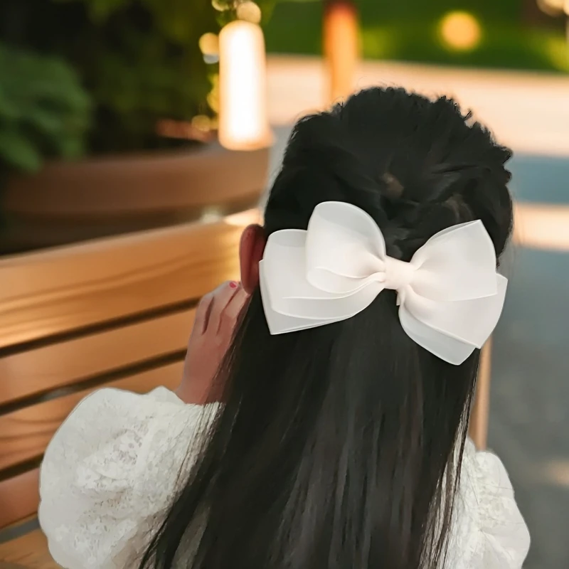 儿童蝴蝶结发夹宝宝气质甜美大蝴蝶网红饰品顶夹手工发卡公主头饰