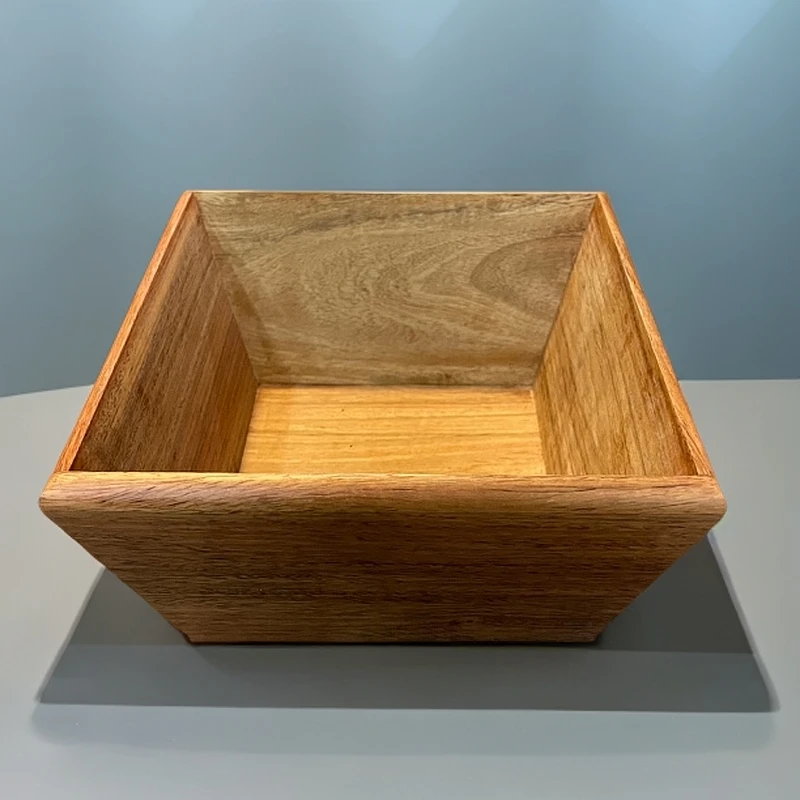 日进斗金米斗手工实木中式创意家用摆件中式茶道21*21