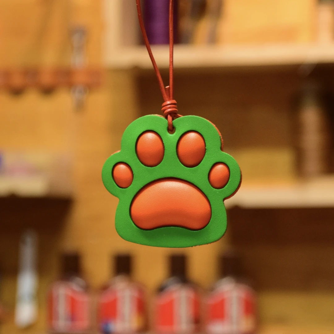 大峰皮堂手工皮具皮塑猫爪包挂件钥匙挂件可爱