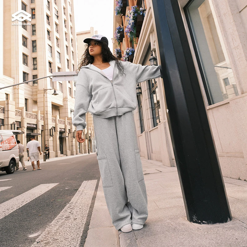 【反季特惠】ARIALEISURE 抽绳直筒裤运动宽松高街百搭休闲裤秋冬