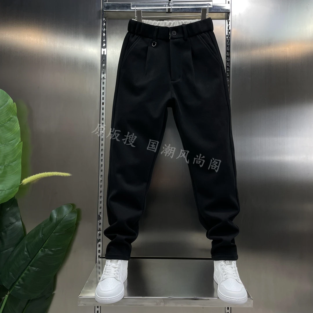 【专柜品质】2024新款秋冬季男士休闲裤户外宽松垂感百搭弹力松紧腰